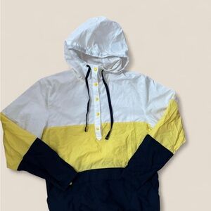 Columbia Cream Hooded Jacket with Yellow Accents